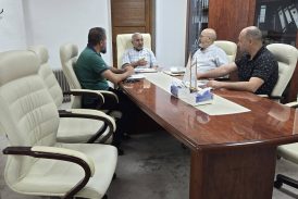 التعاون المشترك  اجتمع السيد مدير عام مصلحة المساحة مع السيد مدير ادارة التخطيط الحضري ببلدية تاجورا ء