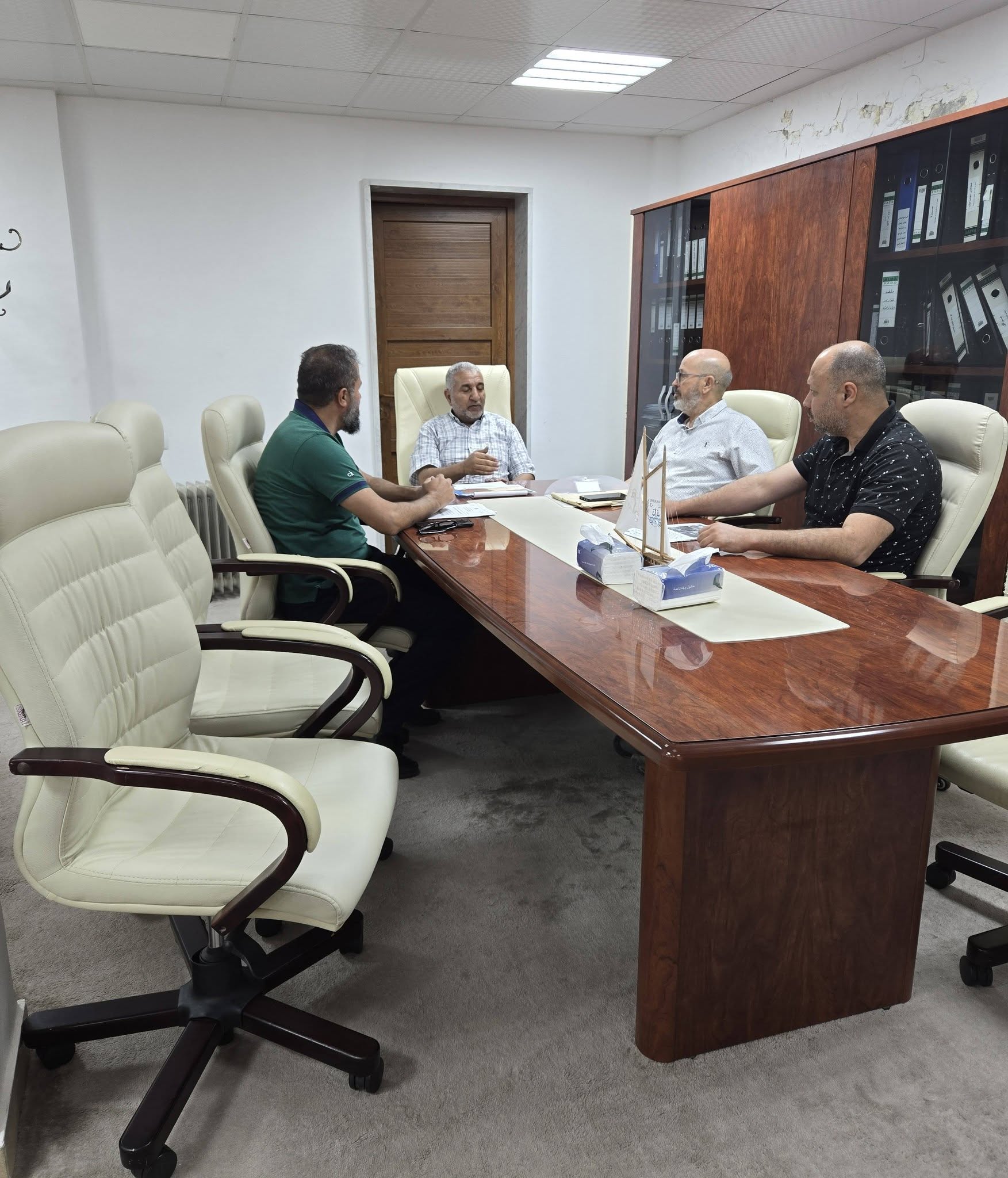 التعاون المشترك اجتمع السيد مدير عام مصلحة المساحة مع السيد مدير ادارة التخطيط الحضري ببلدية تاجورا ء